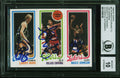 Bird, Erving & Magic Signed 1980 Topps Rookie Card Autos Graded 10! BAS Slab 2