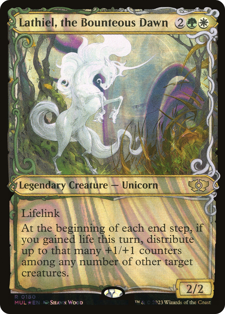 Lathiel, the Bounteous Dawn (MUL-180) - Multiverse Legends: (Showcase) Foil