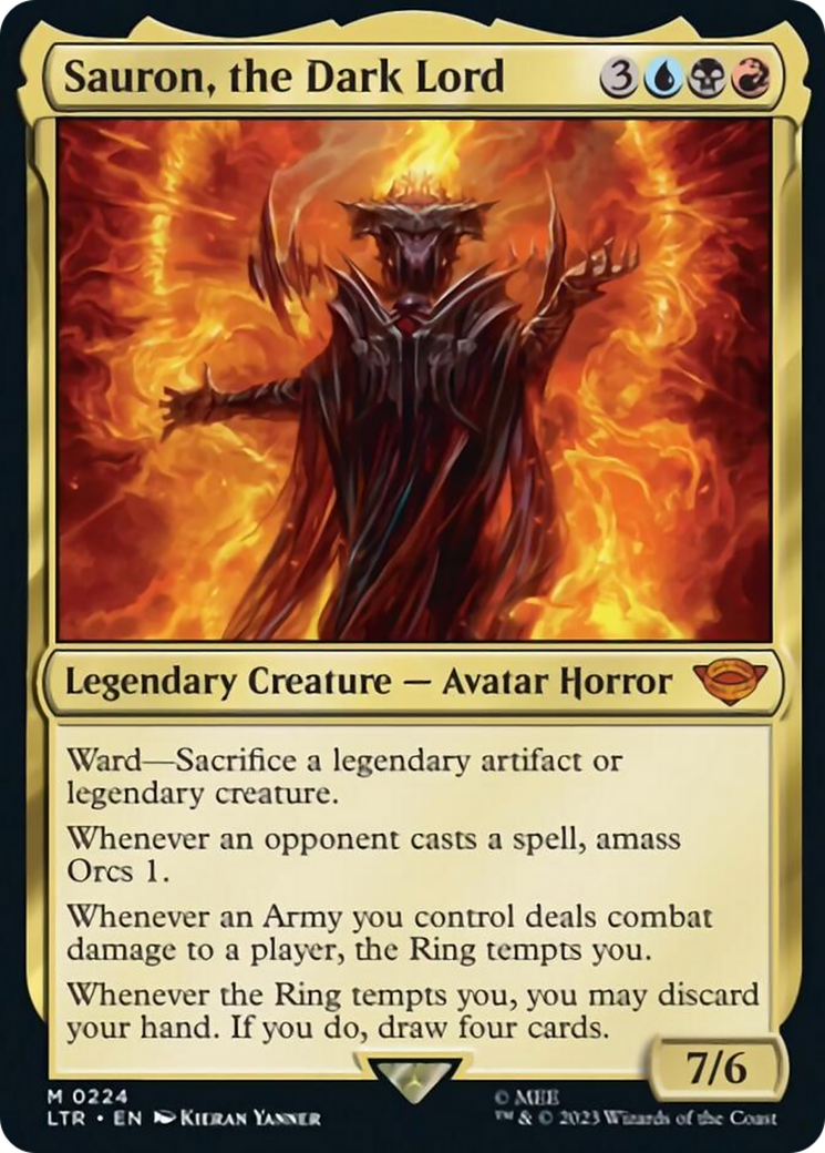 Sauron, the Dark Lord (LTR-224) - The Lord of the Rings: Tales of Middle-earth Foil