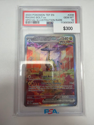 Pokemon Raging Bolt ex 208/162 PSA 10