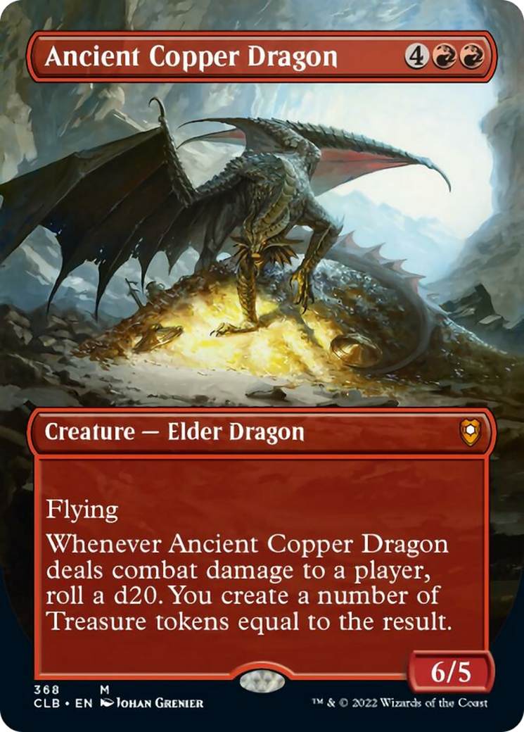 Ancient Copper Dragon (CLB-368) - Commander Legends: Battle for Baldur's Gate (Borderless) Foil