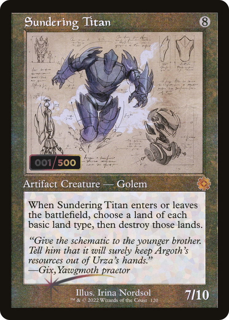 Sundering Titan (BRR-120Z) - The Brothers' War Retro Artifacts Foil