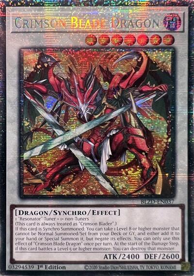 Crimson Blade Dragon - BLZD-EN037 - Starlight Rare - 1st Edition