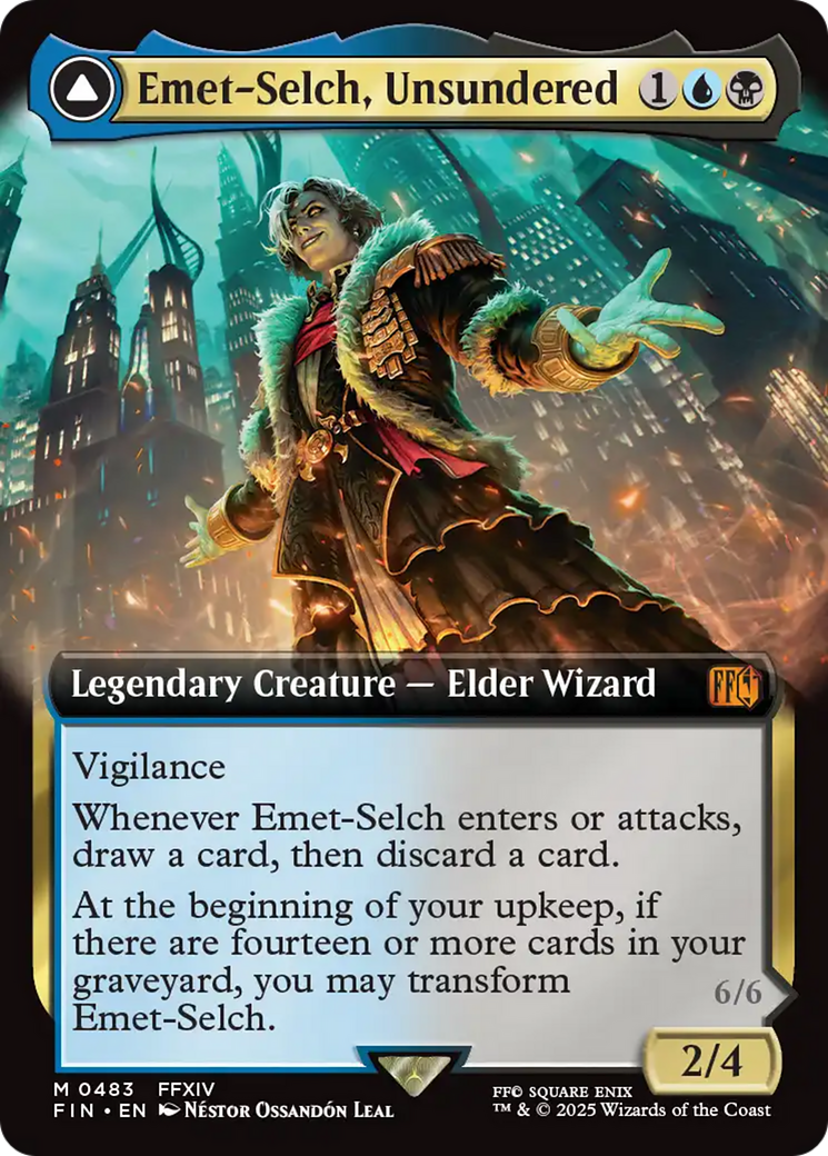Emet-Selch, Unsundered // Hades, Sorcerer of Eld (FIN-483) - FINAL FANTASY: (Extended Art) Foil