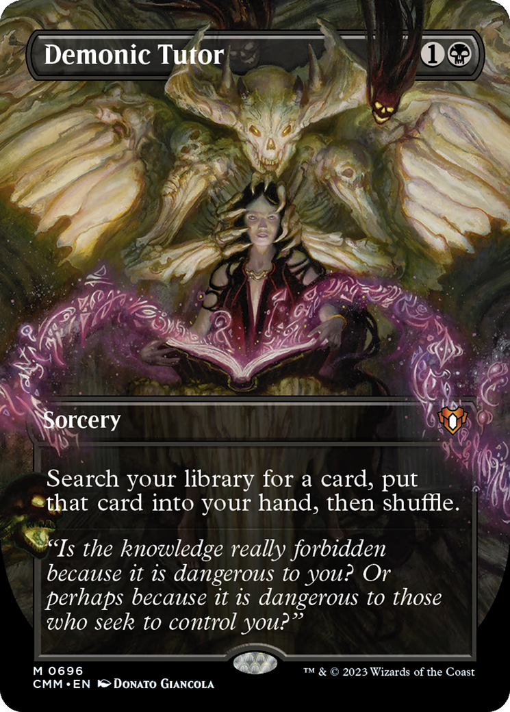 Demonic Tutor (CMM-696) - Commander Masters (Borderless) Foil