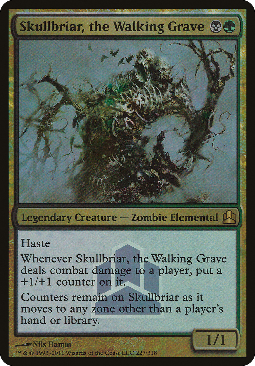 Skullbriar, the Walking Grave (OVER-227) - Commander 2011 Launch Party Foil