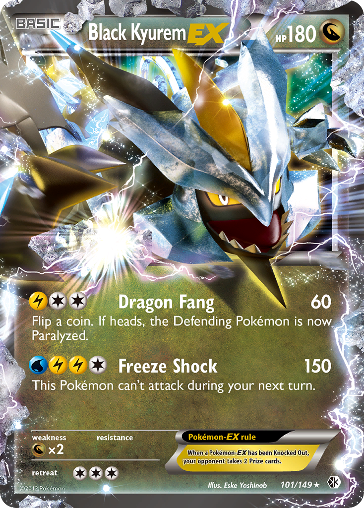 Black Kyurem Ex 101 149 Boundaries Crossed Holofoil