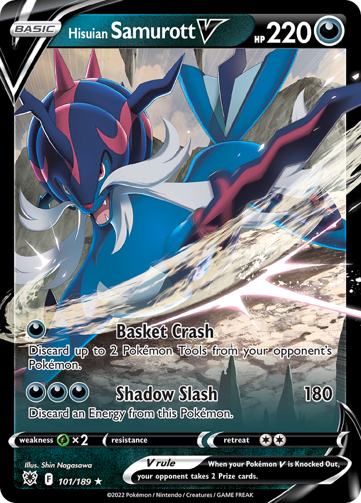 Hisuian Samurott V 101 189 Astral Radiance Holofoil