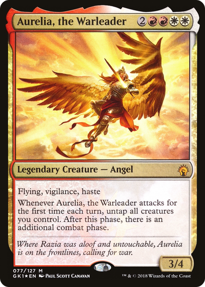 Aurelia, the Warleader (GR1-077) - GRN Guild Kit Foil