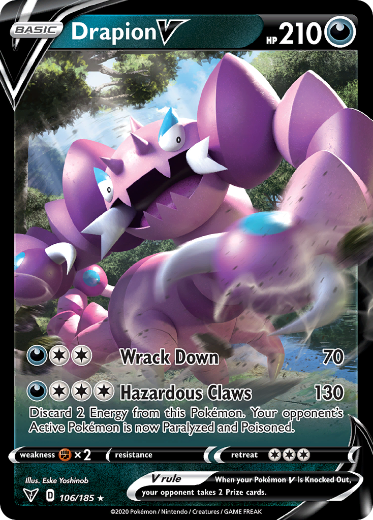 Drapion V 106 185 Vivid Voltage Holofoil