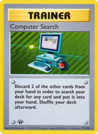 Computer Search (71/102) - Base Set Shadowless 1st Edition