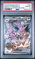 2025 POKEMON DRI EN-DESTINED RIVALS 233 TEAM ROCKET'S NIDOKING EX SPECIAL ILLUSTRATION RARE PSA 10
