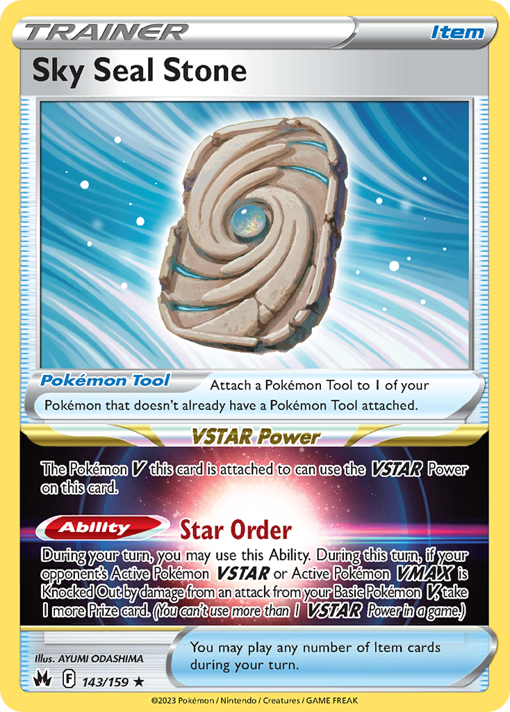 Sky Seal Stone 143 159 Crown Zenith Holofoil