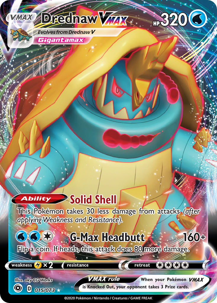 Drednaw Vmax 15 73 Champions Path Holofoil
