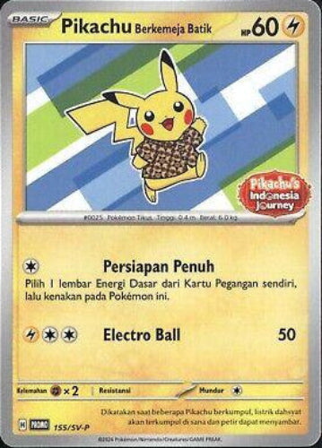 Pikachu Berkemeja Batik - 155/SV-P - Indonesian (SEALED)