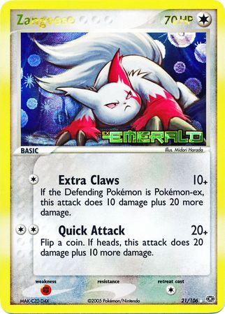 Zangoose (21/106) - Emerald Reverse Holofoil