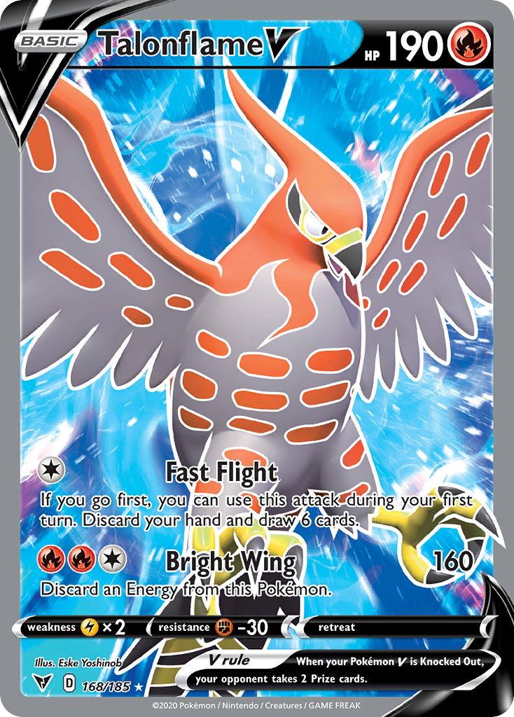 Talonflame V 168 185 Vivid Voltage Holofoil