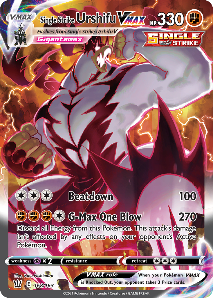Single Strike Urshifu Vmax 168 163 Battle Styles Holofoil