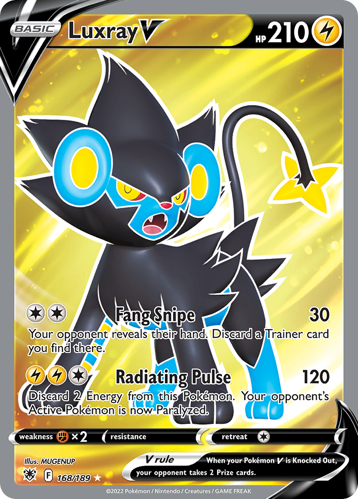 Luxray V 168 189 Astral Radiance Holofoil