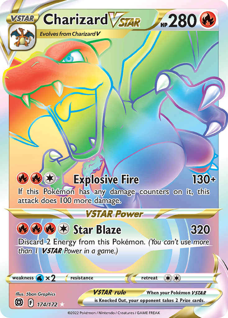 Charizard Vstar 174 172 Brilliant Stars Holofoil
