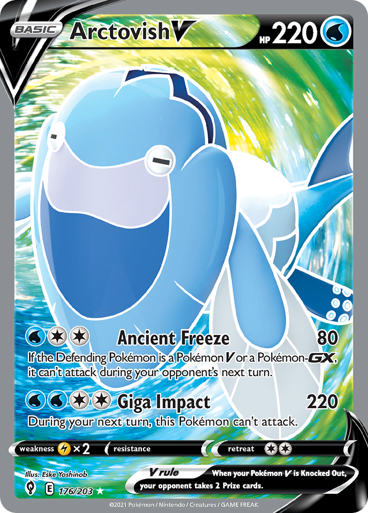 Arctovish V 176 203 Evolving Skies Holofoil