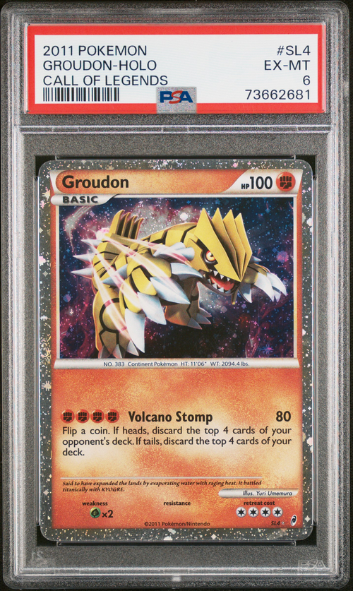 PSA 6 GROUDON-HOLO CALL OF LEGENDS
