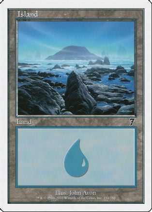 Island (334) (7ED-334) - 7th Edition Foil