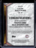2023 Bowman's Best University Caleb Williams #JRA-CW Patch Autograph