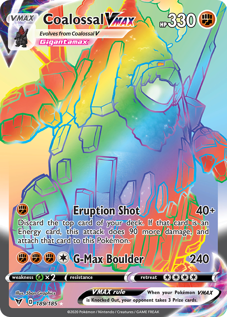 Coalossal Vmax 189 185 Vivid Voltage Holofoil