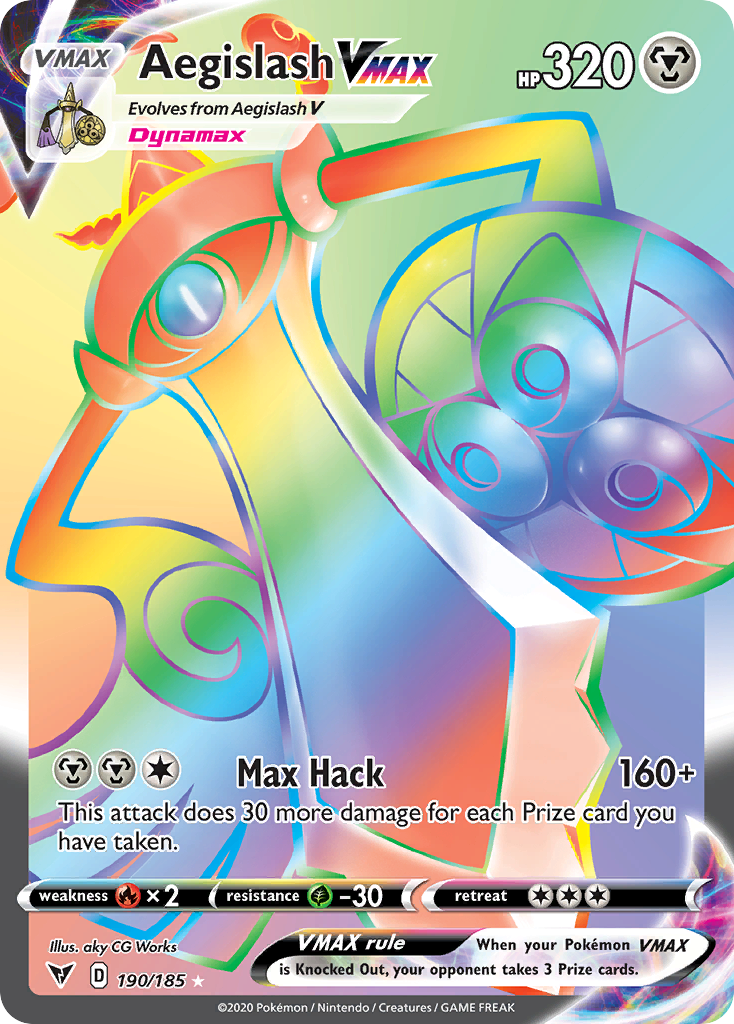 Aegislash Vmax 190 185 Vivid Voltage Holofoil