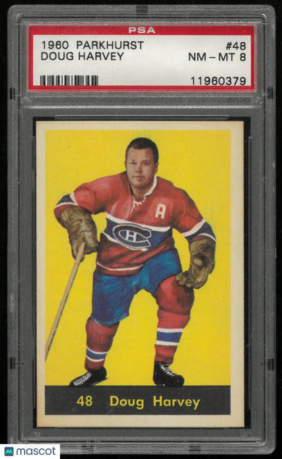 1960 Parkhurst Hockey Doug Harvey PSA 8