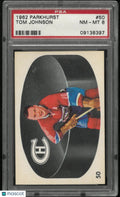 1962 Parkhurst Hockey Tom Johnson PSA 8