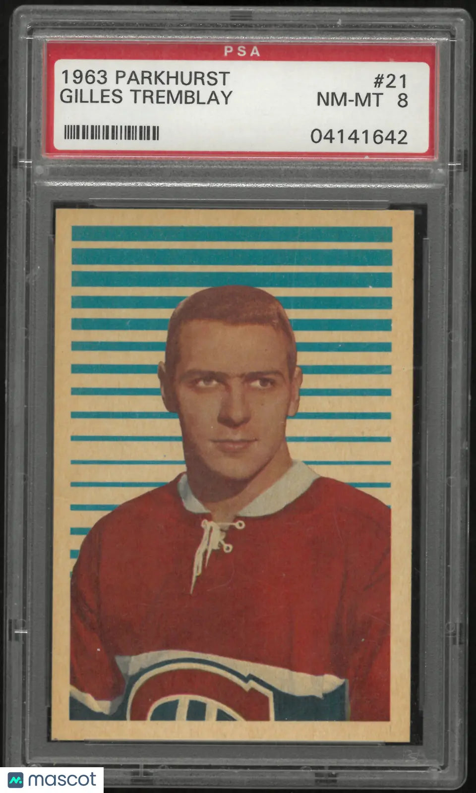 1963 Parkhurst Hockey Gilles Tremblay PSA 8