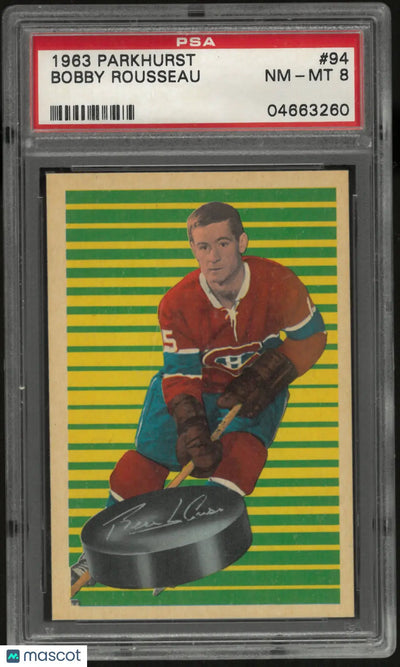1963 Parkhurst Hockey Bobby Rousseau PSA 8