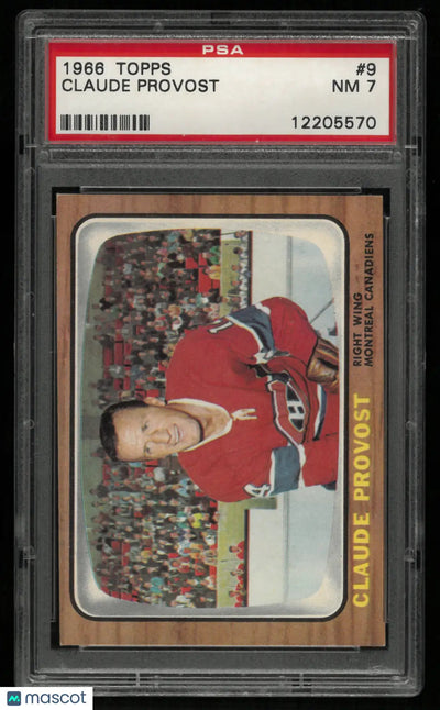 1966 Topps Hockey Claude Provost PSA 7