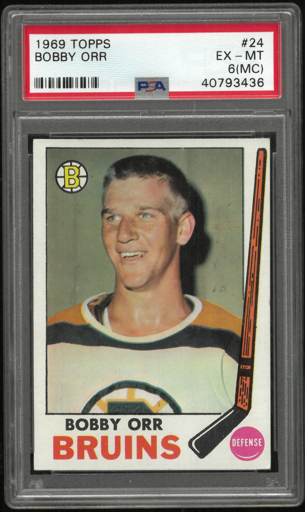 1969 Topps Hockey Bobby Orr #24 MC PSA 6