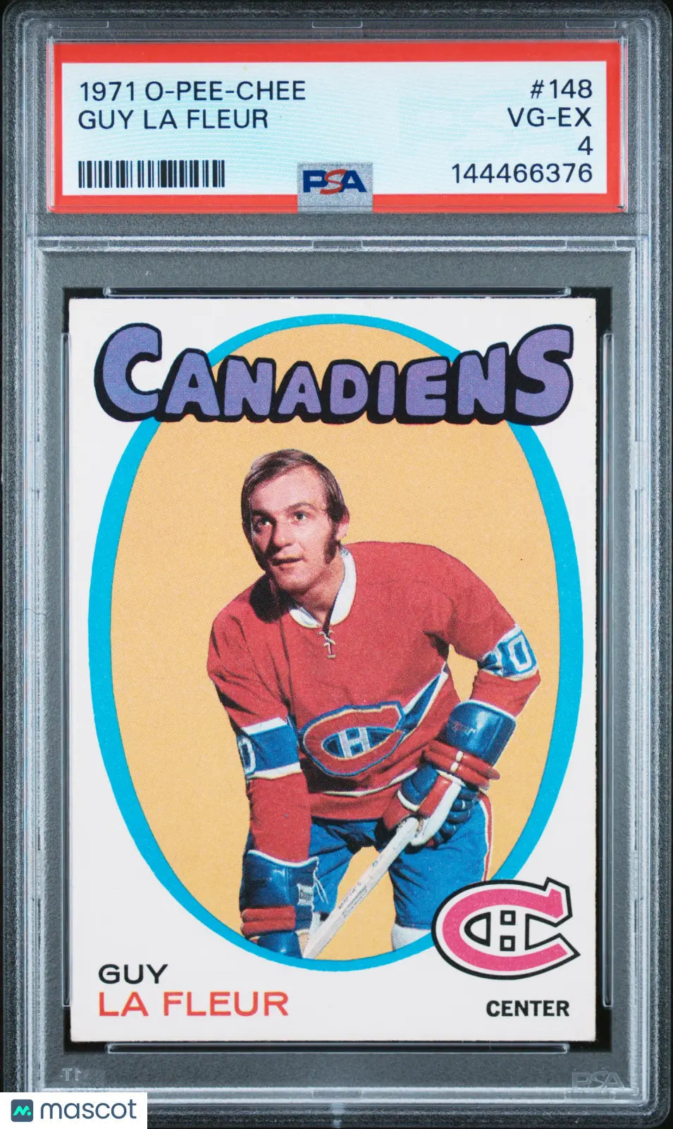 1971 O-Pee-Chee OPC Guy La Fleur RC Rookie #148 PSA 4 NEW CERT