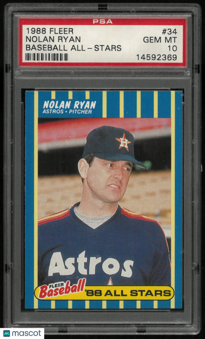 1988 Fleer Baseball All-Stars Nolan RyanePSA 10