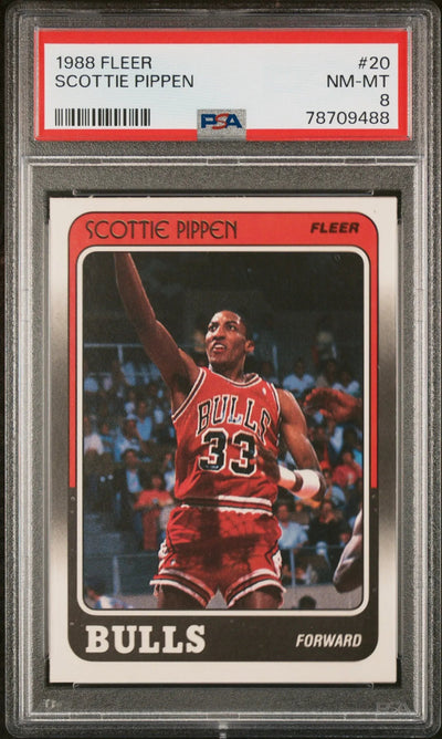 1988 Fleer Basketball Scottie Pippen #20 PSA 8