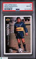 1995 Upper Deck Soccer Argentino Diego Maradona #9 PSA 8