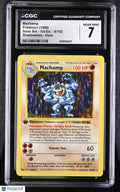 1999 Pokemon Base Set Machamp Holo 1st Edition CGC 7 #8/102
