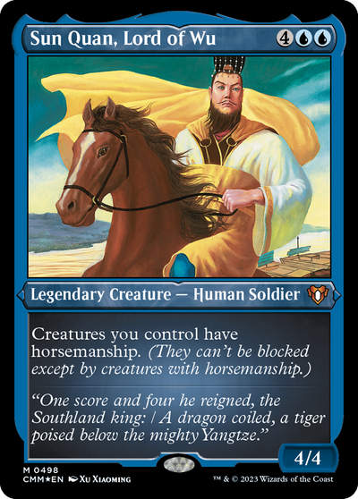 Sun Quan, Lord of Wu (CMM-498) - Commander Masters Etched Foil
