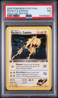 2000 Pokemon Gym Challenge Rocket's Zapdos Holo-1st Edition PSA 7 15/132