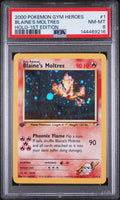 2000 Pokemon Gym Heroes Blaine's Moltres Holo-1st Edition PSA 8 1/132