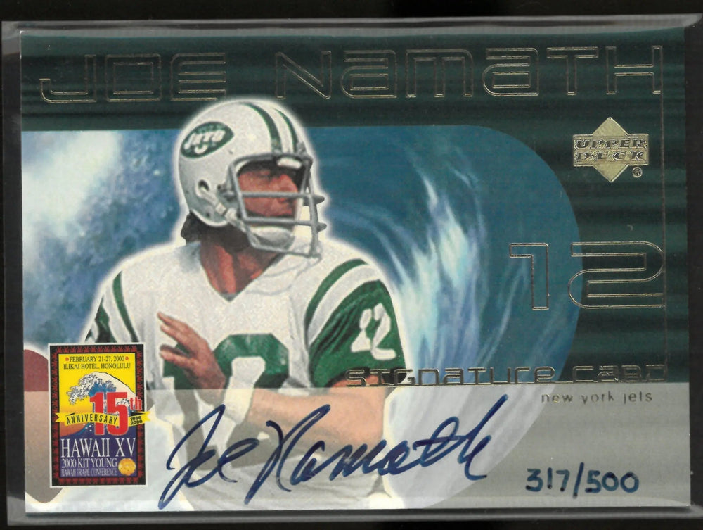 2000 Upper Deck Autograph Joe Namath Auto /500