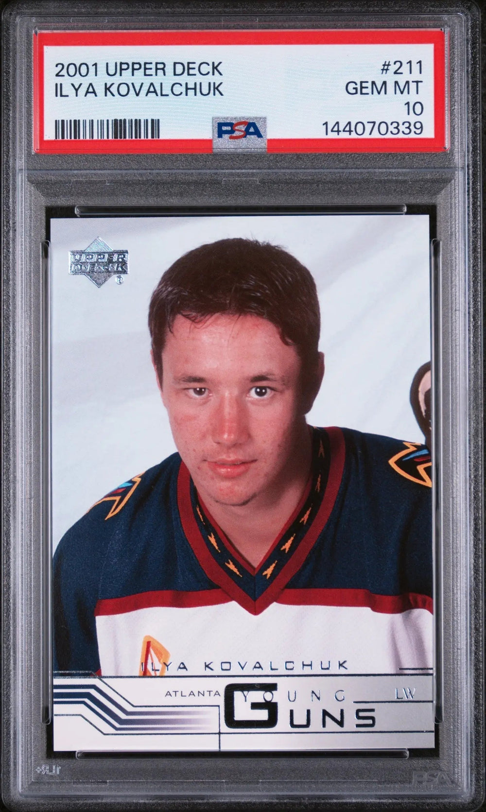 2001-02 Upper Deck Hockey Ilya Kovalchuk Young Guns RC Rookie #211 PSA 10