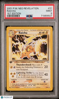 2001 Pokemon Neo Revelation Raichu 1st Edition PSA 9 21/64