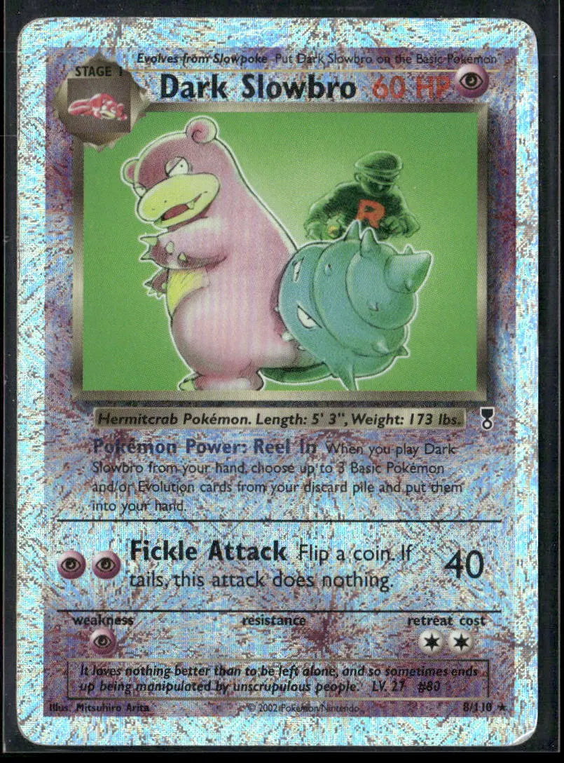 2002 Pokemon Legendary Collection Reverse Holofoil Dark Slowbro 8/110 MP