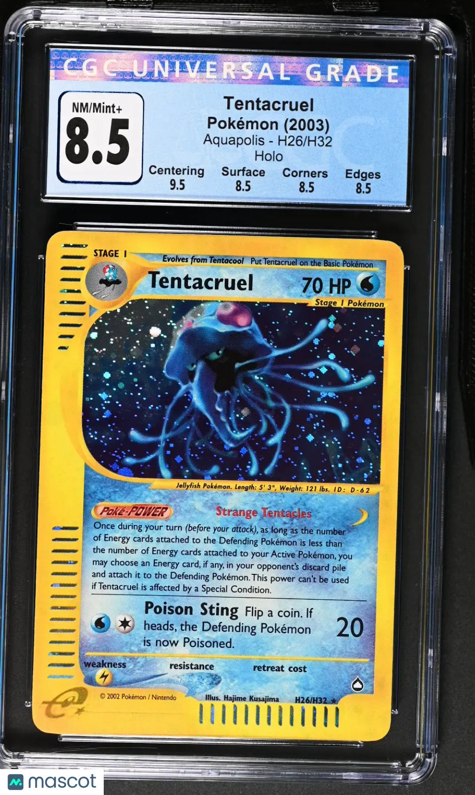 2003 Pokemon Aquapolis Holo Rare Tentacruel H26/H32 CGC 8.5