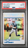 2004 Topps Chrome Football Tom Brady #125 Refractor PSA 8